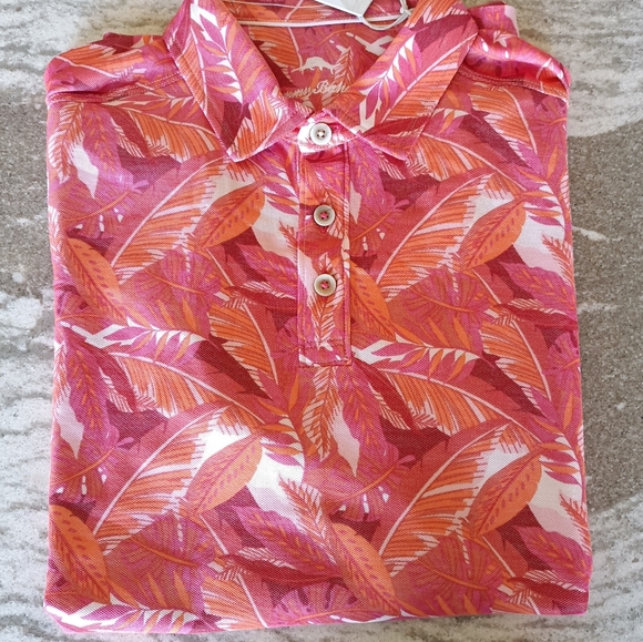 Tommy Bahama Men's Jungle Bay Polo Shirt New Size Medium - Picture 2 of 2